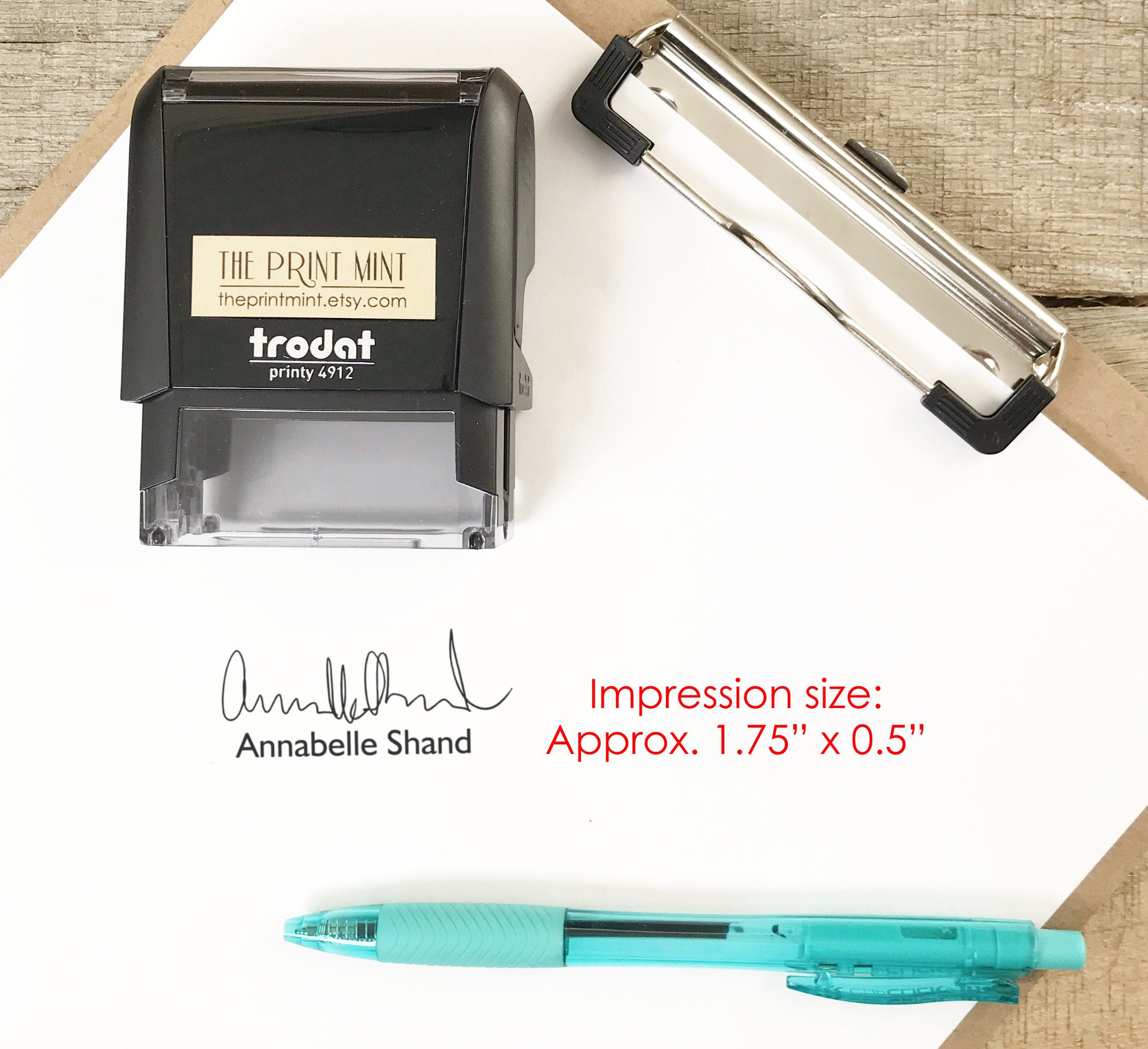  Name Stamp - 75 Fonts + 8 Colors to Choose from - Personalised  Signature Self Inking Name Stamp Signature. 31x10mm - ADF61-ADF75 : Office  Products