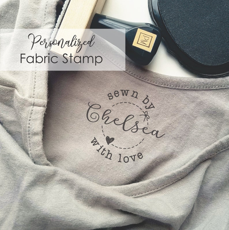 Personalized Fabric Stamp Sewn by Tags Fabric Stamp Etsy