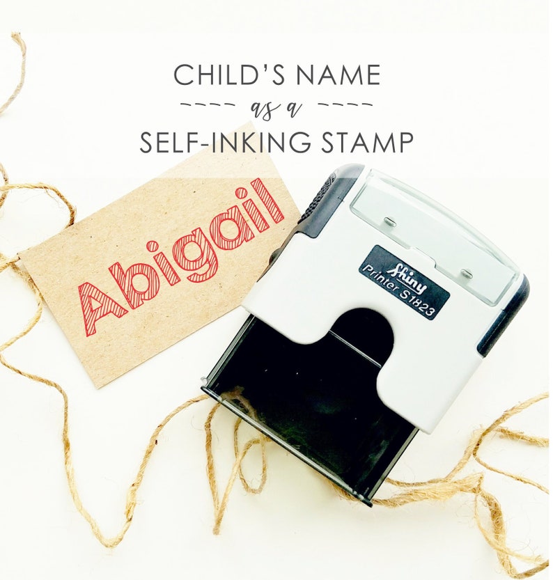 Child's Name Stamper Kids Name Stamp Selfinking Name Etsy
