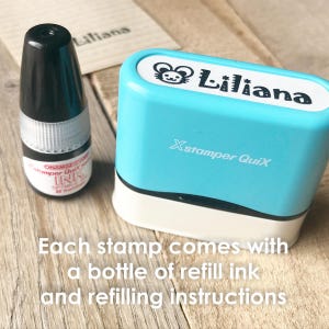 Clothing Stamp with Name, Permanent on Any Surface or Fabric, Personalized Clothing Labels Stamp for Kids and Camp, Self-inking Q41 image 10