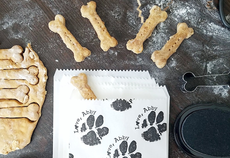 Paw Print Stamp Custom, Dog Paw Rubber Stamp, Custom PetPaw Print Stamp or Self-Inking with Name, Paw Print Keepsake CS-10335 D image 5