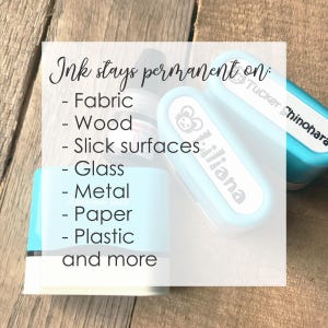 Clothing Stamp with Name, Permanent on Any Surface or Fabric, Personalized Clothing Labels Stamp for Kids and Camp, Self-inking Q41 image 9