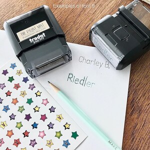 Personalized Kids Name Stamp: Self-Inking Stamper, Traceable Font image 6