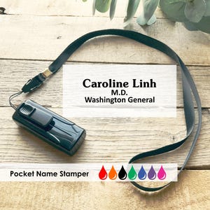 Tampon nominatif personnalisé, tampon médical de poche, cadeau pour infirmières, petit tampon signature, tampon professionnel personnalisé CS-10435