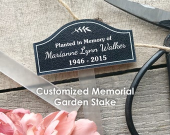 Custom Memorial Garden Stakes, In Memory Of Plant Markers, Identification Stakes, Garden Marker, Memorial Plaque GS-10393