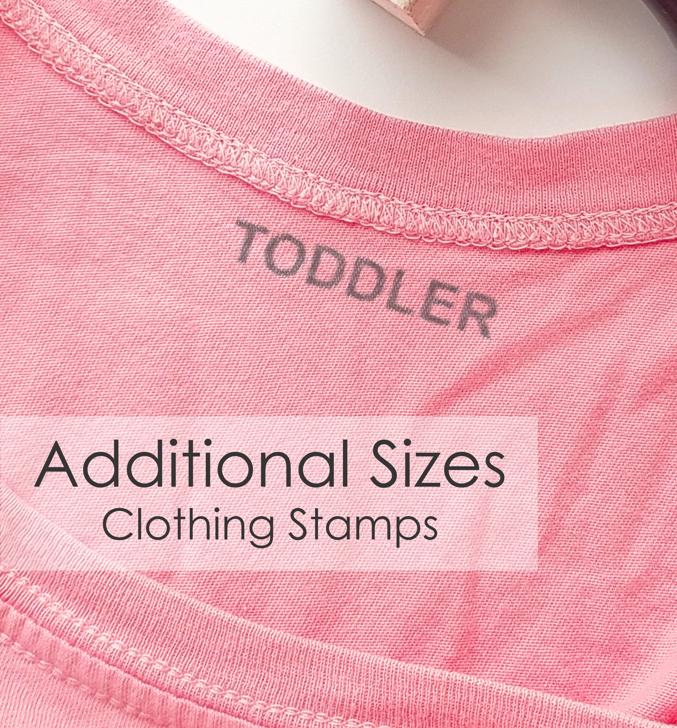 Clothing Labels Size Stamps, Newborn Adult Child Toddler Stamp