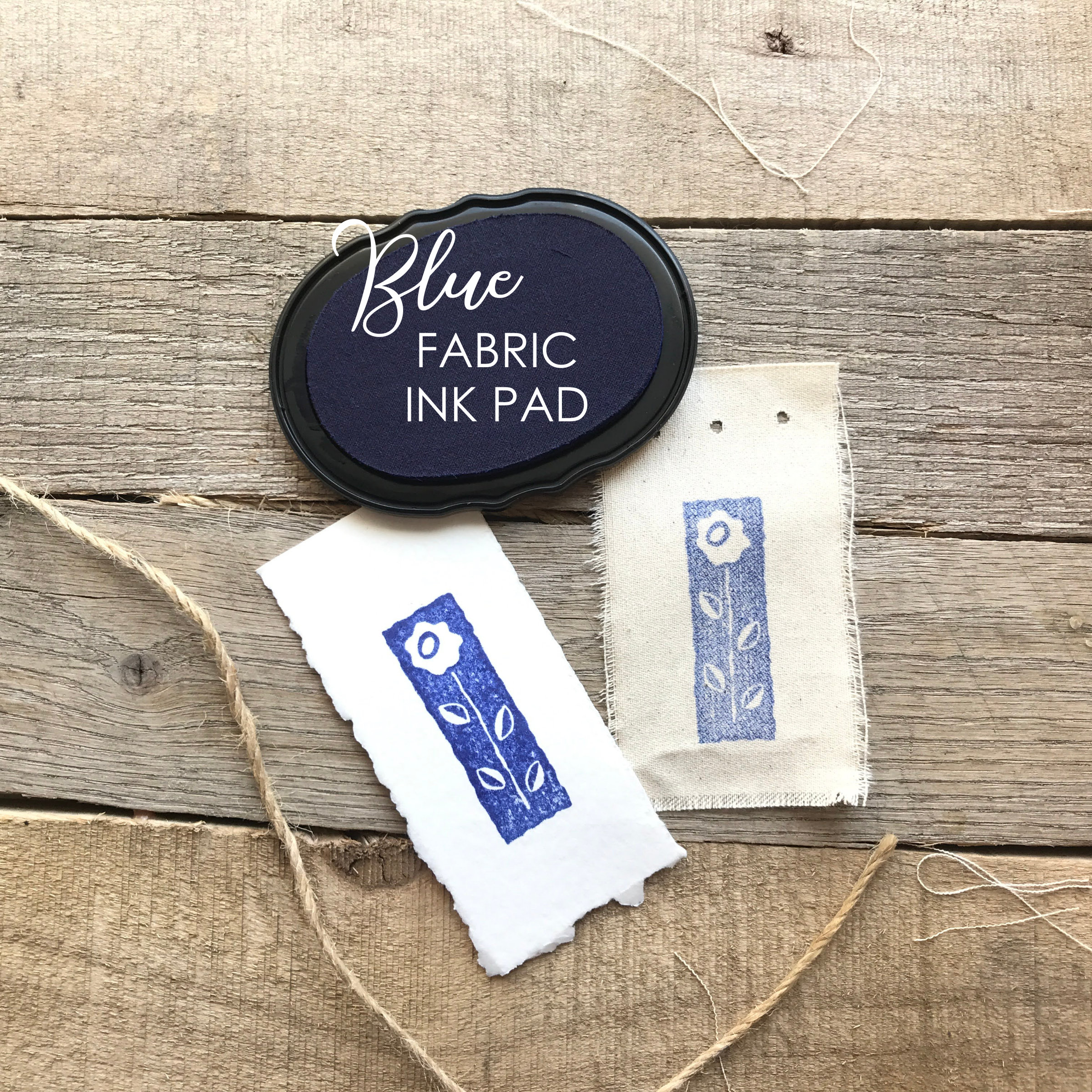 Blue Fabric Ink Stamp Pad Fabric Ink Pad For Rubber Stamps Etsy