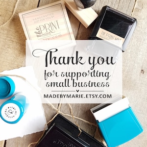 Small Business Stamp- Thank You for Your Business- Thanks for Supporting Small Business- Etsy Stamp Self-Inking- Custom Stamper CS-10307