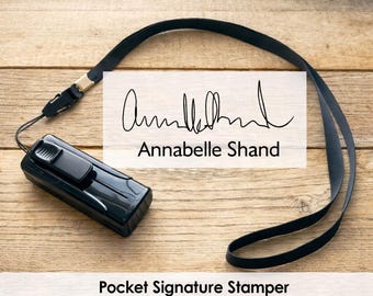 Pocket Signature Stamp, Personalized Name Stamper, Medical Self-inking Badge Stamp, Custom Signature Stamp, Doctor Signature Stamp CS-10455