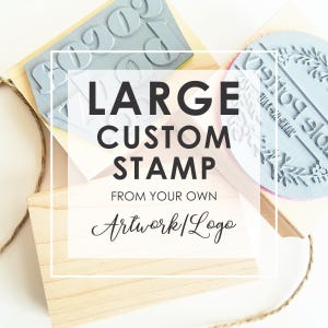 Large Custom Stamp- Custom Logo Rubber Stamp- Oversized Custom Stamp - Custom Business Stamp- Extra Large Size Stamp- Custom Logo Design