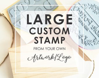 Large Custom Stamp- Custom Logo Rubber Stamp- Oversized Custom Stamp - Custom Business Stamp- Extra Large Size Stamp- Custom Logo Design