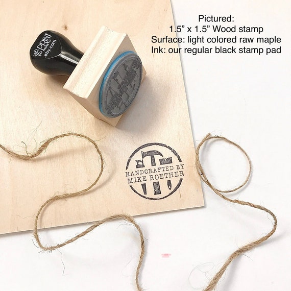 Woodworking Stamp Personalized Carpentry Rubber Stamp or Self