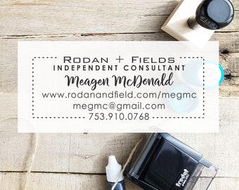 Independent Consultant Self-inking or Rubber Stamp, Custom Self-Inking Business Stamp, Business Card Stamper CS-10349