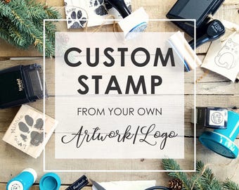 Custom Stamp of Logo or Own Artwork or Design, Business Cards Stamp, Personalized Logo Self-inking Stamp, Custom Rubber Stamp,