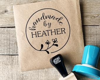Handmade by Stamp, Made by Stamper for Cards, Custom Made by Rubber Stamp, Hand Made by Tag Stamp, Made With Love Stamp, CS-10397