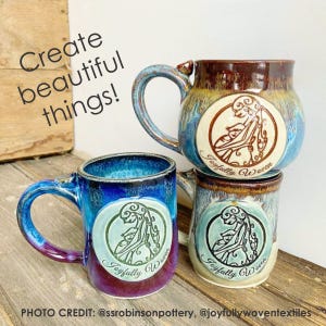 Mini Pottery Stamp: Personalized Initials, Clay Signature Stamp image 6