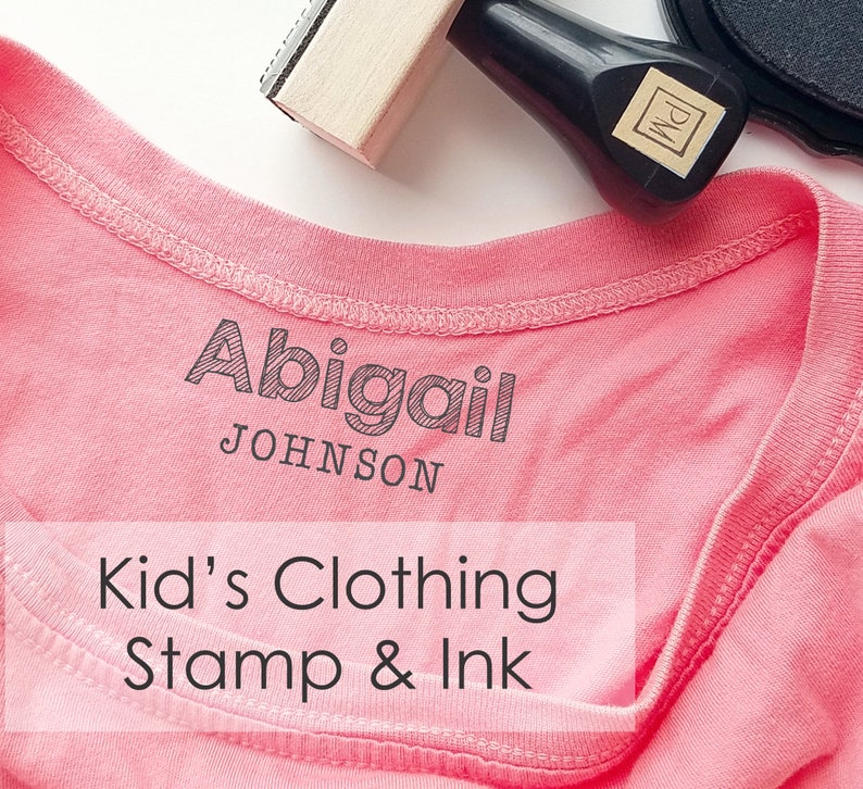 Kids Clothing Labels Stamp and Fabric Ink for Daycare or Camp | Etsy