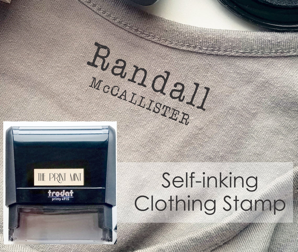 Name Stamp for Clothes Selfinking Tagless Clothing Labels Etsy