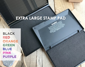 Extra Large Ink Pad, 3"x 6" or 5"x7" Stamp Pad, Large Ink Pad, Big Black Rubber Stamp Pad, Large Pad, Blue, Red, Green for Custom Logo