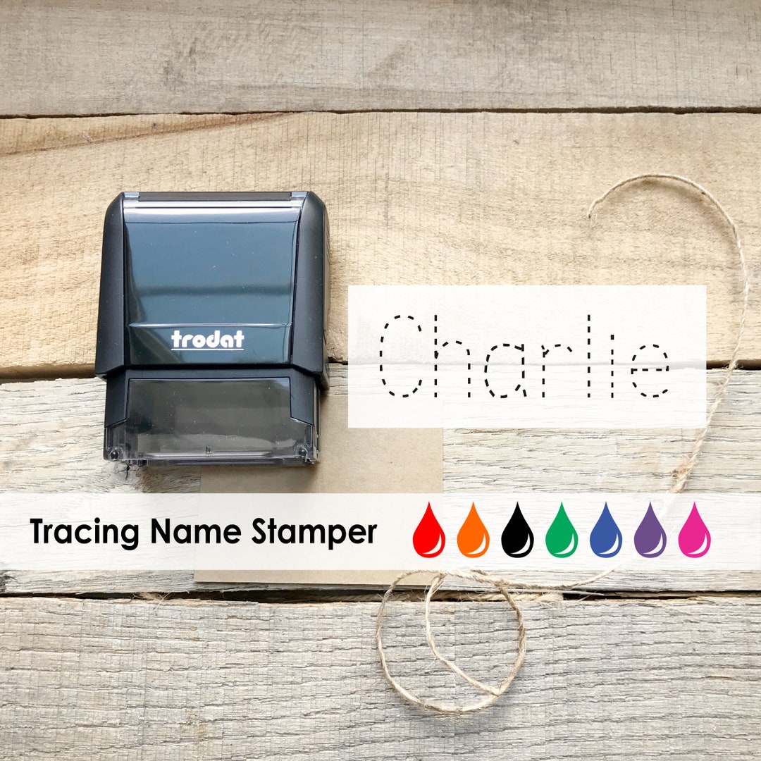 Tracing Name Stamper for Kids Child's Name Selfinking Etsy