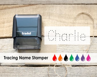 Name Tracing Stamp, Traceable Name Stamp, Name Self-inking, Traceable Stamp in Self-Inking, Kid's Name Stamp, Personalized Name Stamp 10333t