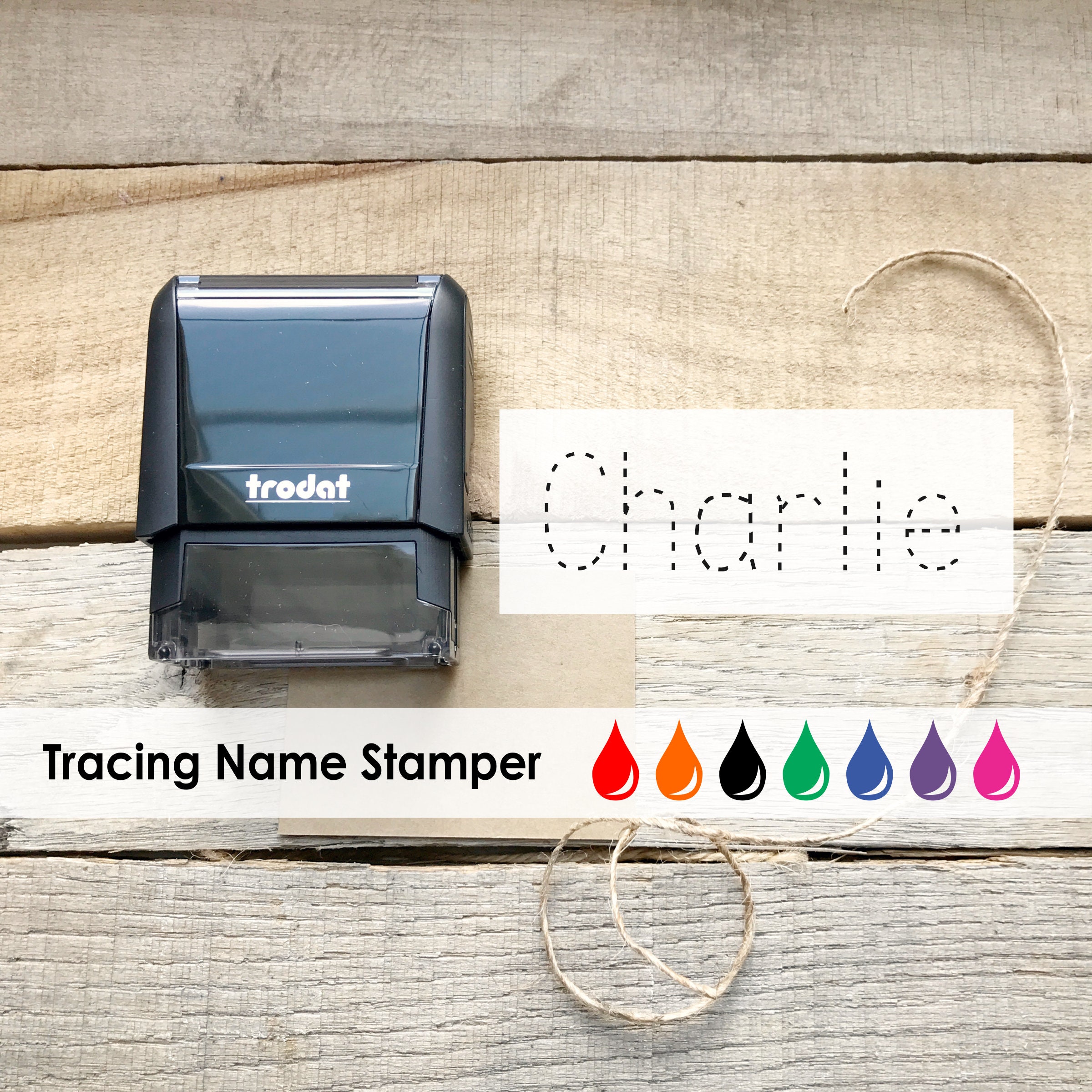 Name Stamp for Clothing Kids Waterproof Name Stamp Self Inking