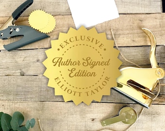 Signed Copy Embosser for Stickers or Seals, Author Signature Stickers Embosser, Autographed Edition Author Embossing Stamp 10482