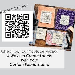 Personalized Fabric Stamp, Sewn By Tags Fabric Stamp, Permanent Fabric Ink or Self-inking, Made By Quilt Sewing Labels Stamp CS-10382s image 10