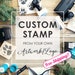 Custom Stamp, Custom Logo Stamp, Business Card Stamp, Personalized Branding Stamp, Wedding Logo Stamp for Favors, Custom Rubber Stamp,