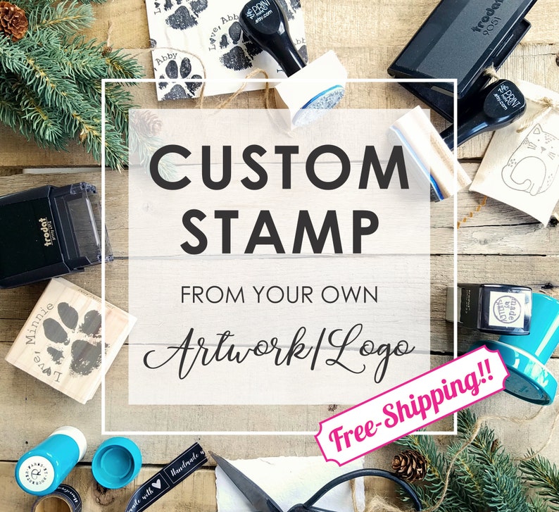 Custom  Stamp, Custom Logo Stamp, Business Card Stamp, Personalized  Branding Stamp,  Wedding Logo Stamp for Favors, Custom Rubber Stamp, 