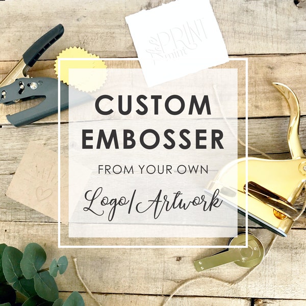 Custom Embosser Stamp- Custom Logo Embosser in Round, Square or Rectangle- Paper Embosser Stamp- Shiny Personalized Embosser- CS-10287