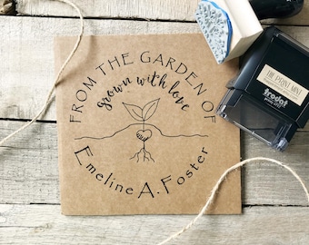 From the Garden of Tag Stamp, Garden Label Rubber Stamp, Garden Self-Inking, Gardener Gift, Custom Garden Stamp, Garden Gift Stamp- 10403