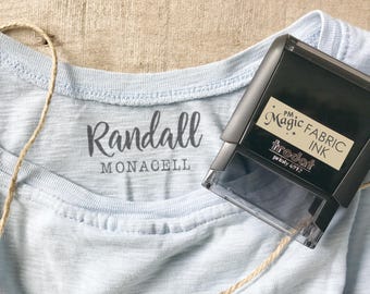 Clothing Name Stamp, Large Clear Text,  Personalized Clothes Tags Stamp, Self-inking Clothing Labels, Nursing Home Labels Stamp, CS-10368