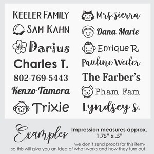 Clothing Stamp with Name, Permanent on Any Surface or Fabric, Personalized Clothing Labels Stamp for Kids and Camp, Self-inking Q41 image 5
