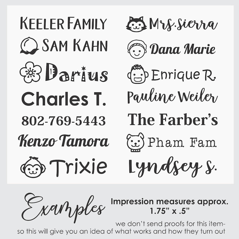 Clothing Stamp with Name, Permanent on Any Surface or Fabric, Personalized Clothing Labels Stamp for Kids and Camp, Self-inking Q41 image 5