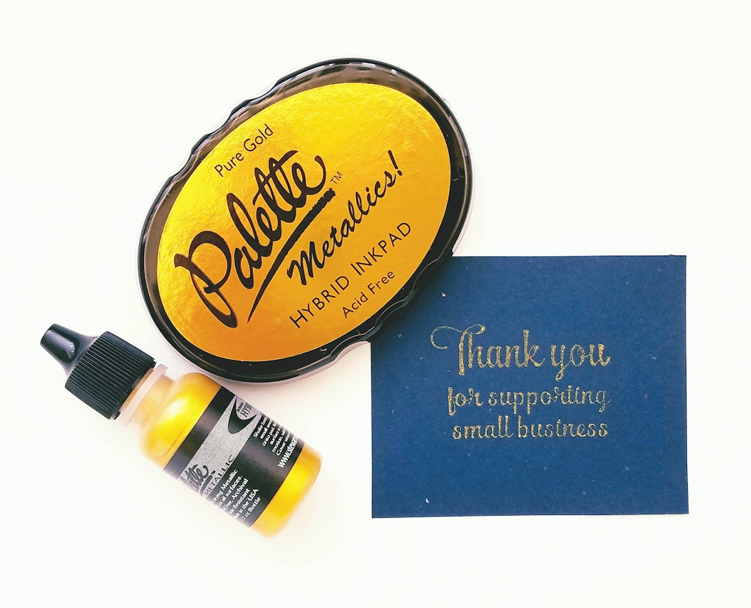 Gold Ink Rubber Stamp Pad Metallic Gold Ink Gold Stamp Pad Raised Gold