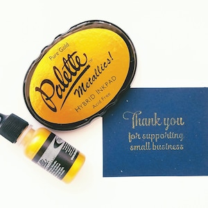 Ink Gold Stempelkissen- Metallic Gold Ink- Gold Stempelkissen- Rahme Gold Stempelkissen