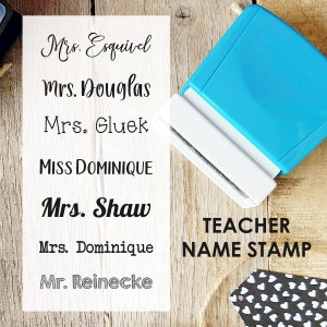 10+ Fonts - Signature Stamp Customizable Personalized Custom Adult Name Self Inking Stamp One Line Custom Rubber Stamp RN Nurse Teacher Stamper Self