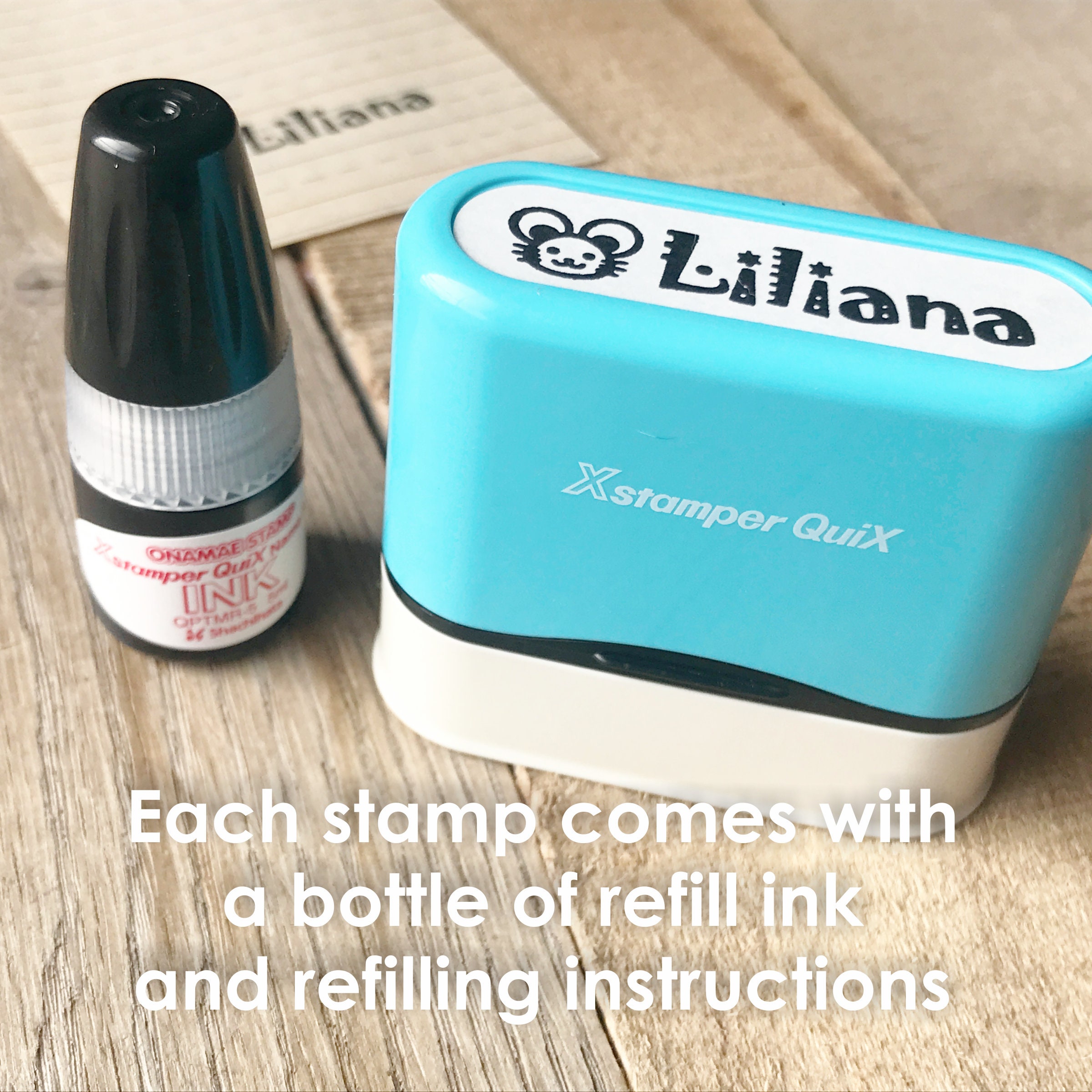 Hand-stamped by Stamp for Cards, Stamped by Labels in Self-inking or Wood  Rubber Stamp, Custom Stamper, Personalized Stamp for Cards 10346 