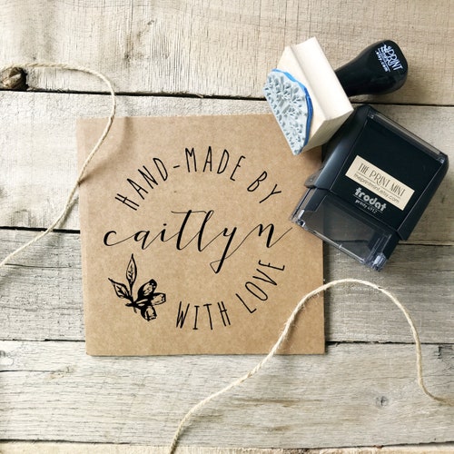 Handmade With Love Rubber Stamp Custom Handmade by Etsy