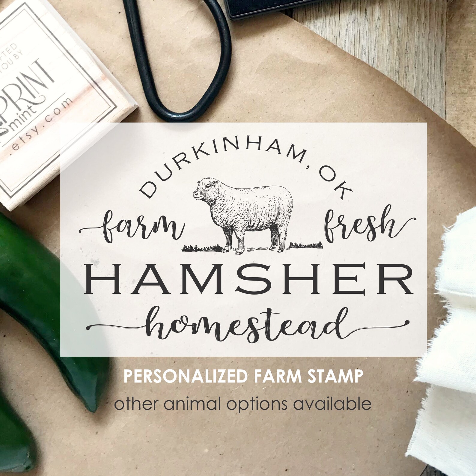 Custom Farm Stamp Personalized Farm Logo Design Homestead Etsy