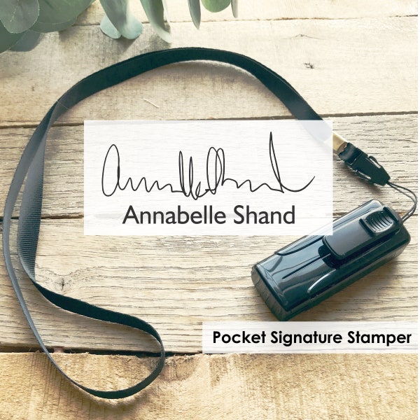 Pocket Signature Stamp, Personalized Name Stamper, Medical Self-inking Badge Stamp, Custom Signature Stamp, Doctor Signature Stamp CS-10455