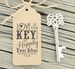 Rubber Stamp for Key Bottle Opener Favors, Love is the Key, Wood or Self-Inking,  10312 