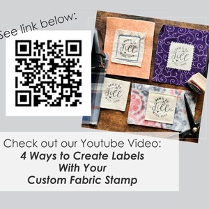White Fabric Ink Stamp Pad, Fabric Ink Pad For Rubber Stamps, White Stazon Pad, Permanent Textile Ink for Fabric Stamp image 5