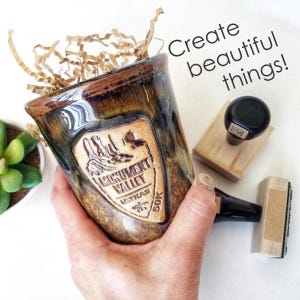 Mini Pottery Stamp: Personalized Initials, Clay Signature Stamp image 9