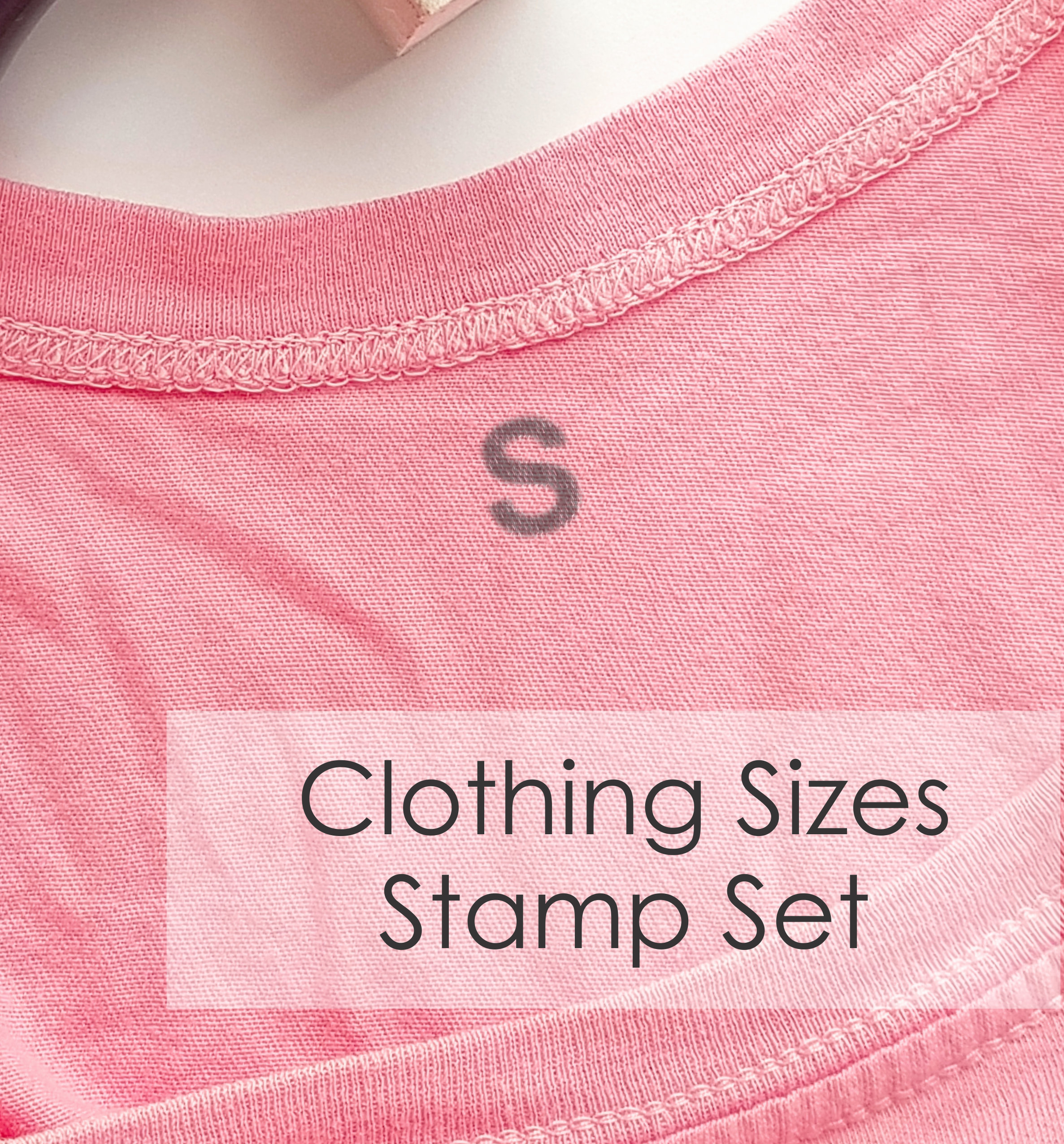 BABY CLOTHING SIZES Stamp Set, Children Clothes Sizes Labels