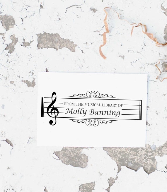 Music Stamp Music Teacher Stamp Sheet Music Stamp Musical Etsy