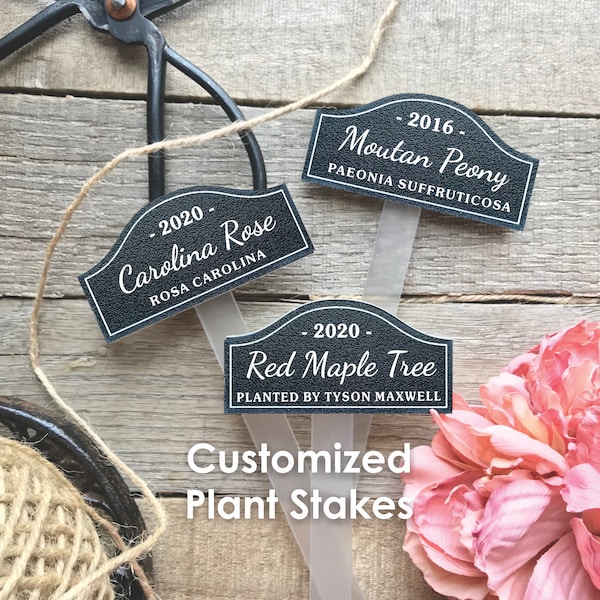 Custom Garden Stakes, Flower Labels, Plant Name Tags, Identification Stakes, Garden Marker, Horticultural Society, Rose Bush Plaque GS-10389