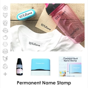 Clothing Stamp with Name, Permanent on Any Surface or Fabric, Personalized Clothing Labels Stamp for Kids and Camp, Self-inking Q41 image 7