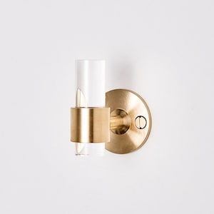 Lucite Robe Towel Hook, Polished or Satin Brass Robe Hook, Bathroom Wall Hook or Hand Towel Hanger, Brass Modern Bath Storage